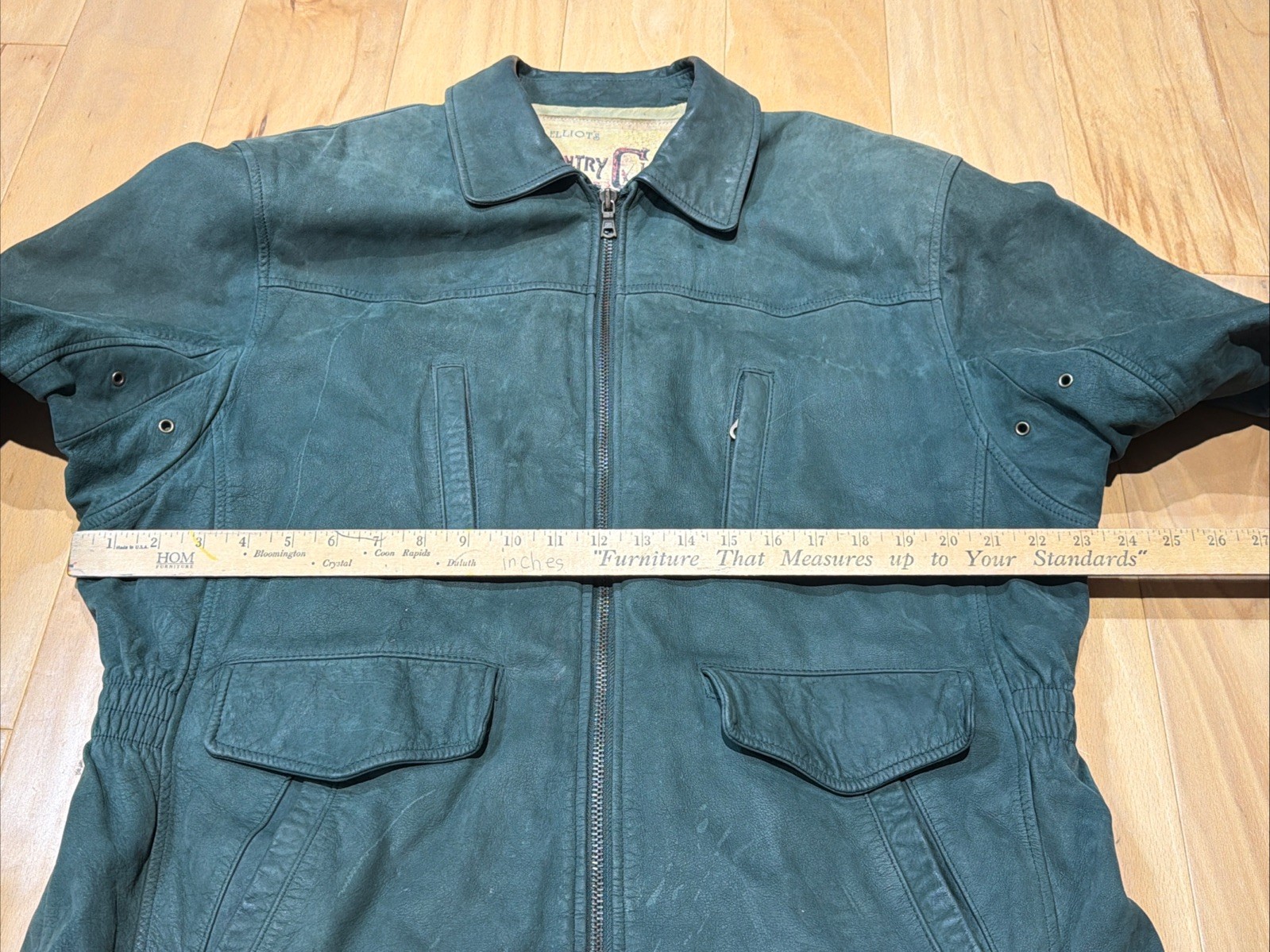 Lloyd Elliot’s Country Club Green Leather Jacket Large The Avanti Outerwear Co.