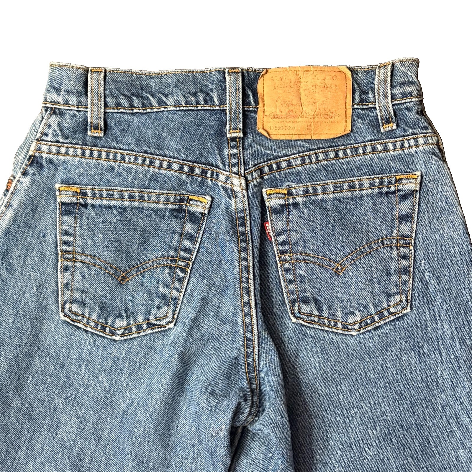 Vtg 90’s 550 Levi’s paper tag Y2K Indi 24/26 high waist Mom Jeans USA Stonewash