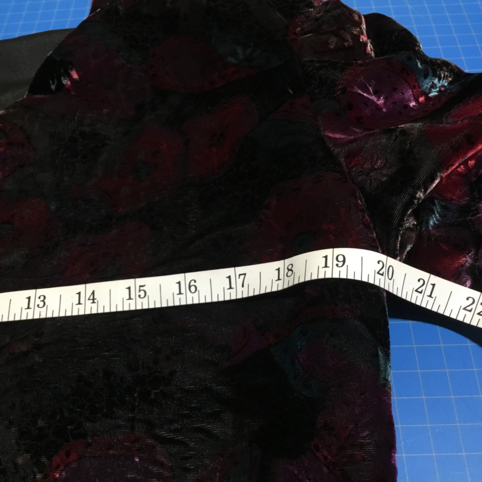 OOAK 1990s Handmade in USA velveteen Dress Formal Jacket w/Shoulder Pads Sm/Med