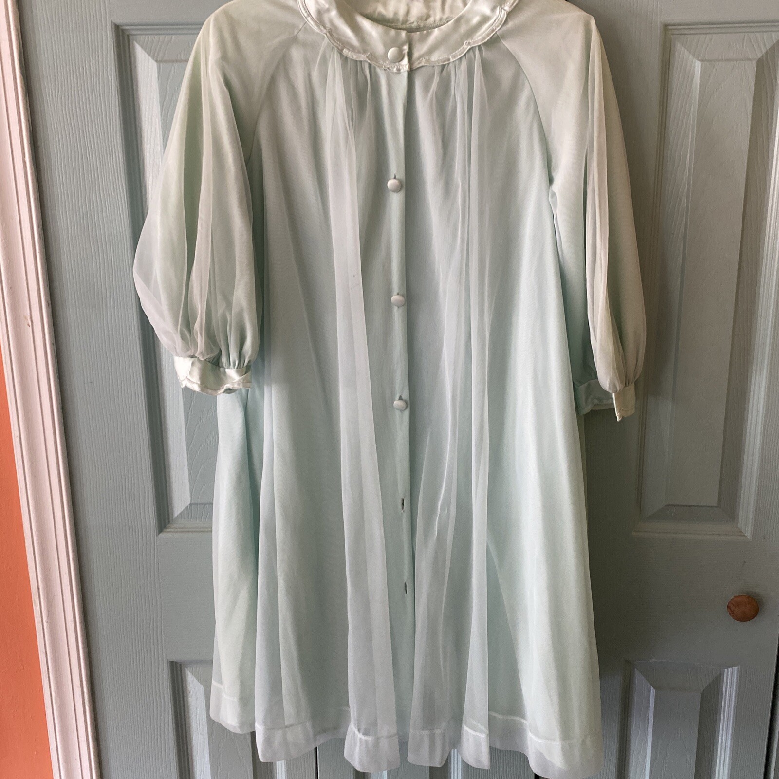 Vintage Artemis Night Gown Robe Set Pale Green