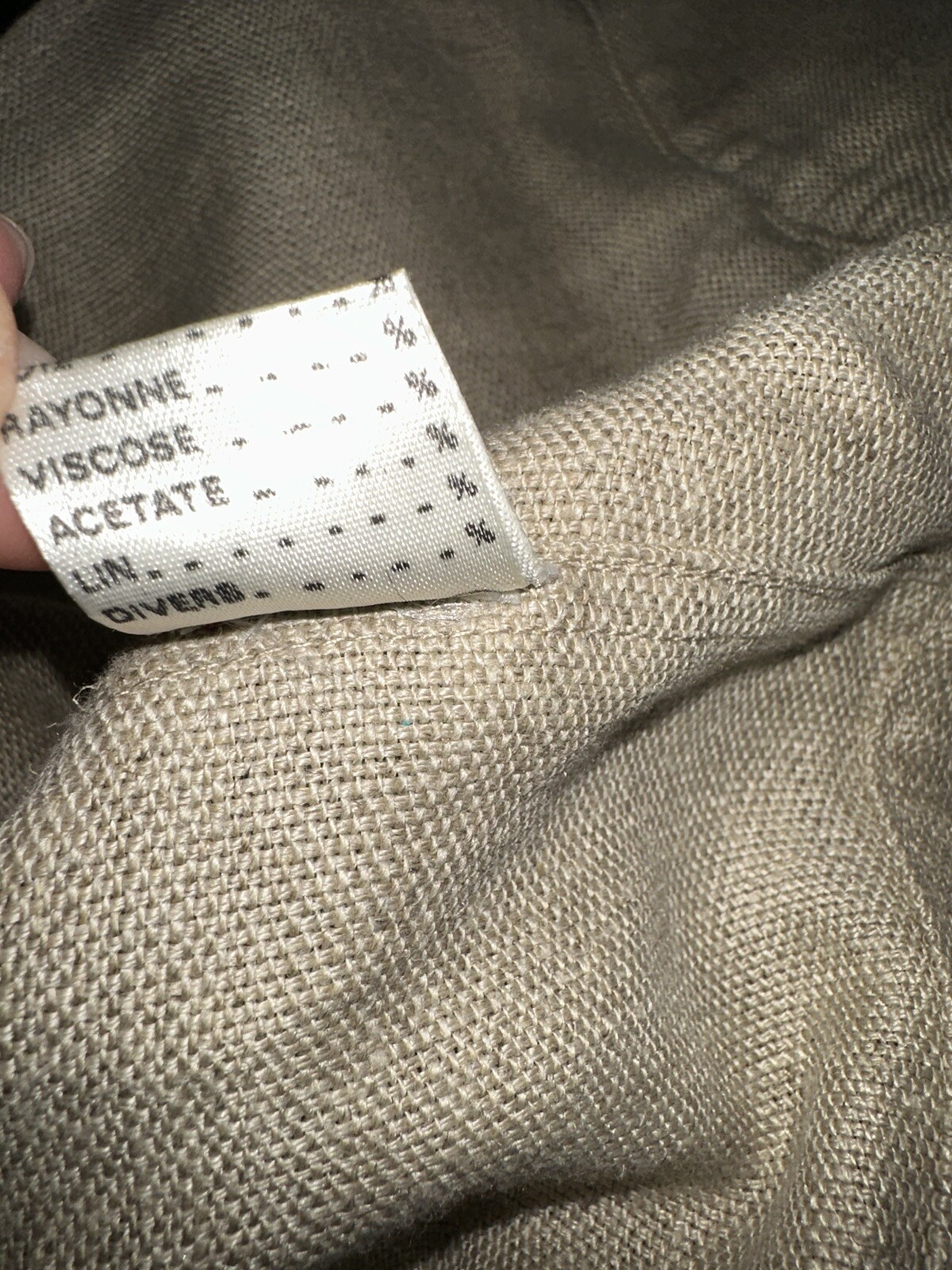 Vintage AMEN WARDY Made In France Size 42 Khaki Tan Knit Jacket 70s 80s Retro