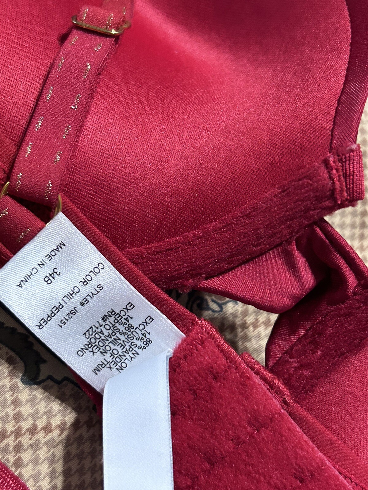 Vintage bikini panties Bra Set size 34B size L second skin Jessica Simpson Silk