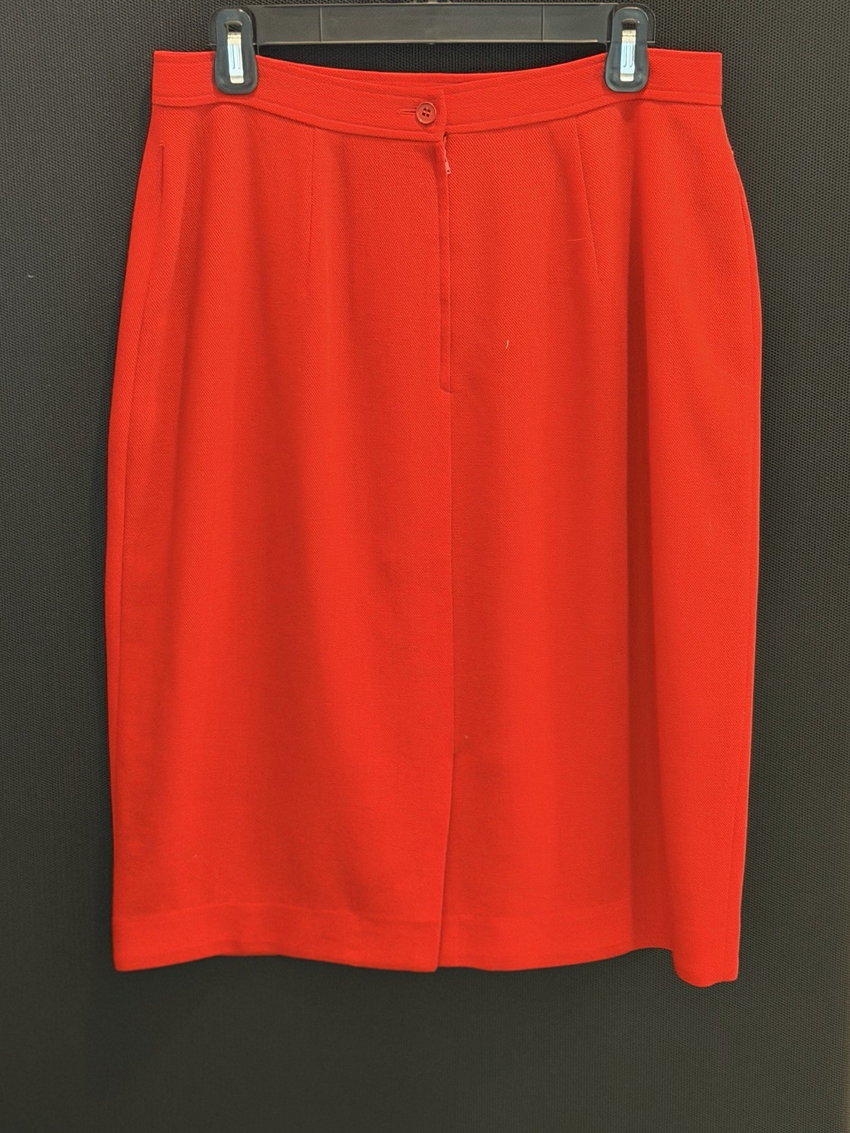 🔥Vintage Valentino Miss V Red Wool Skirt Suit Set Cropped Jacket Italy IT 48