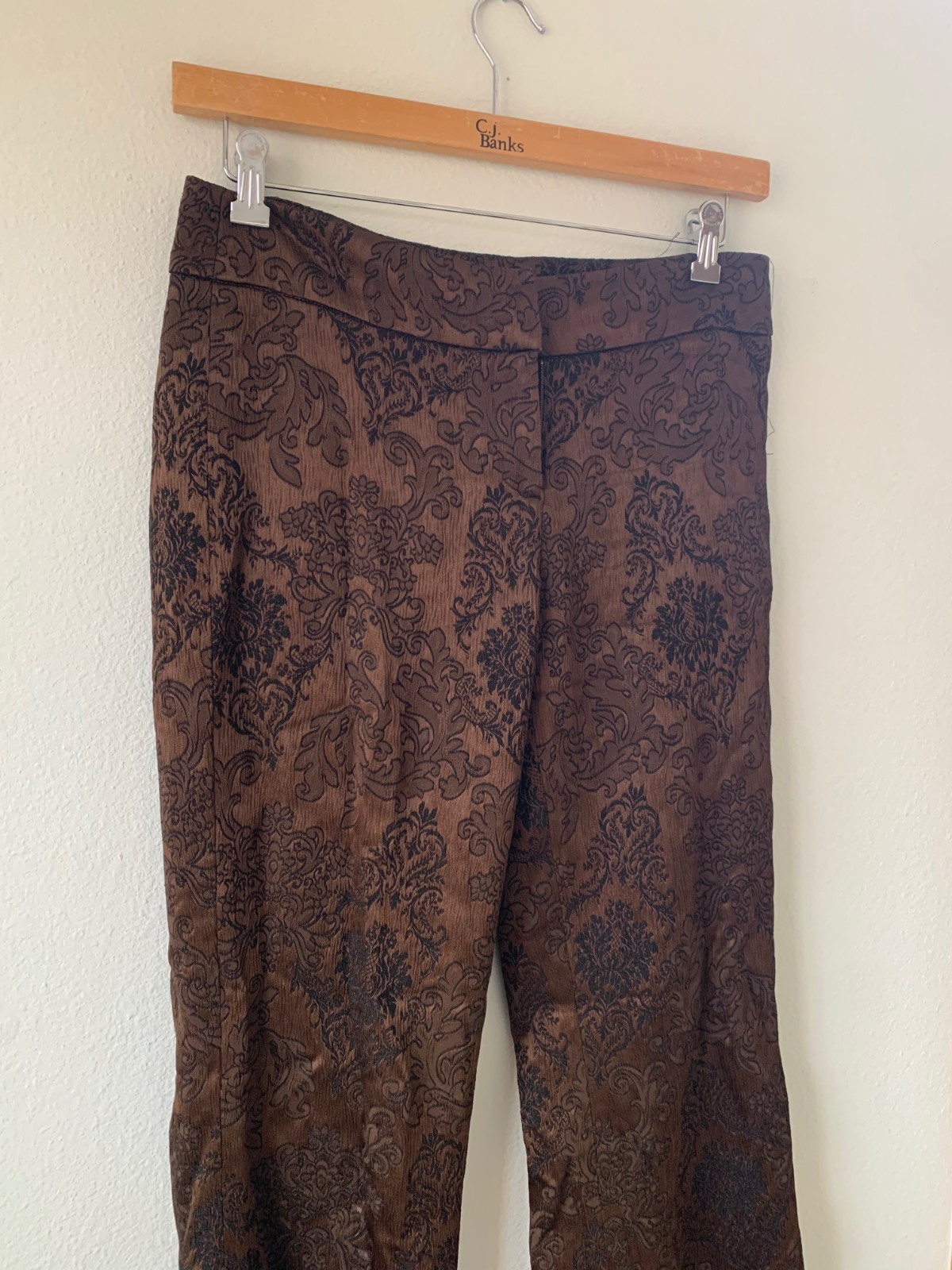 Vintage SUPER UNIQUE brown paisley pants Size 6 (TALL)
