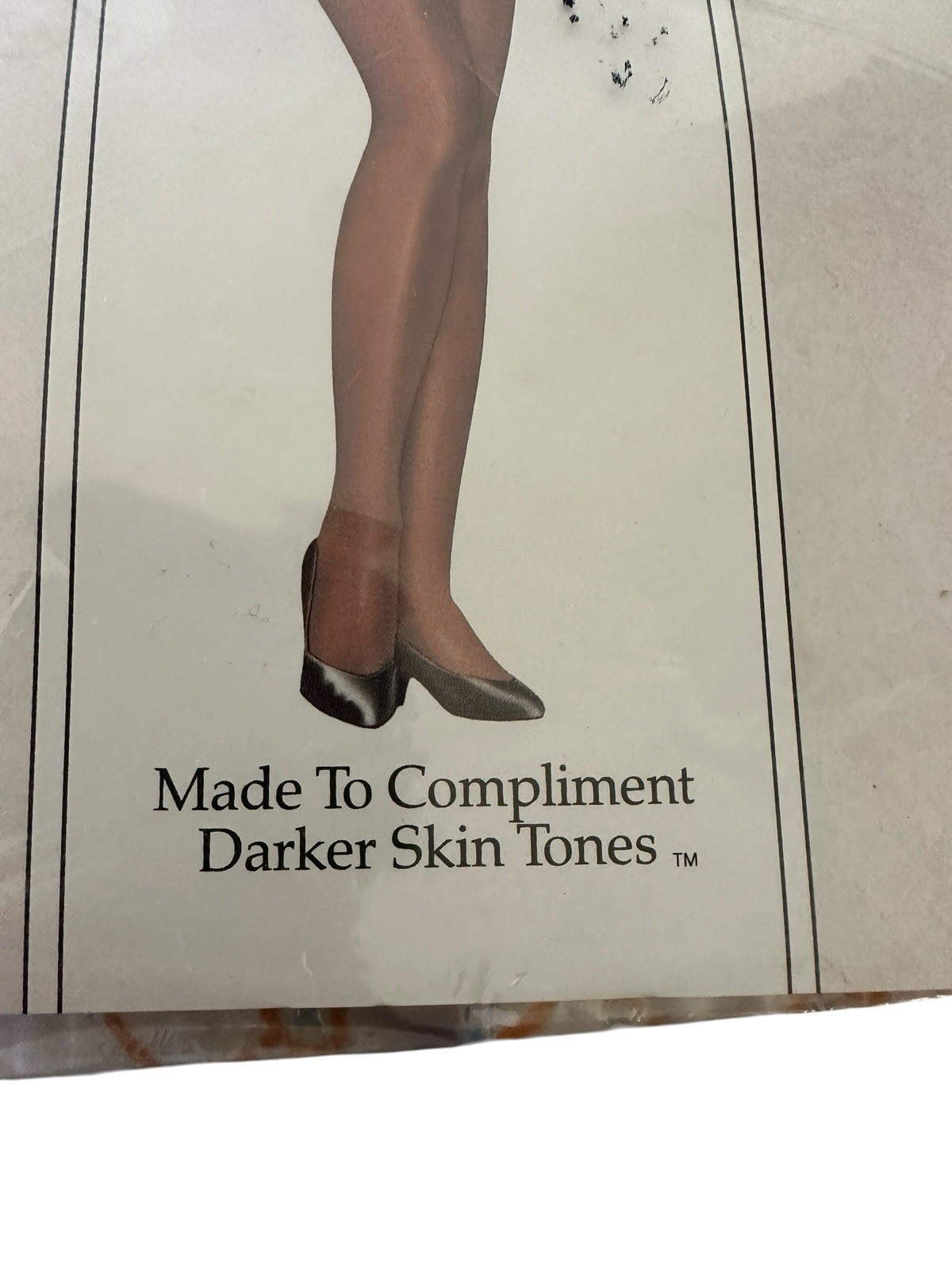 Vtg Brown Sugar Ultra-Ultra Sheer Pantyhose OFF BLACK Med/Tall Darker Skin Tones