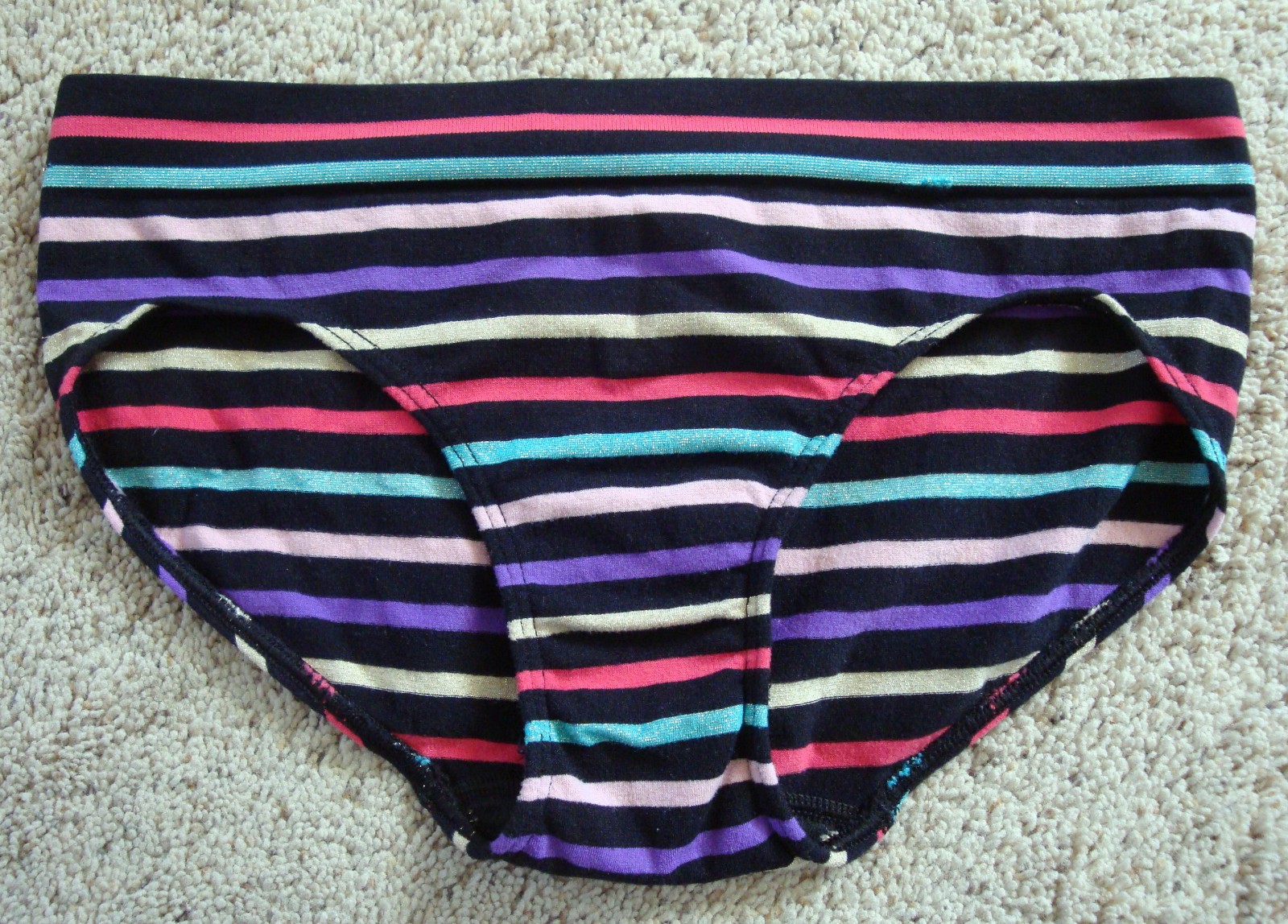 Vintage Victoria’s Secret Body By Victoria M Hiphugger Striped Nylon 2004