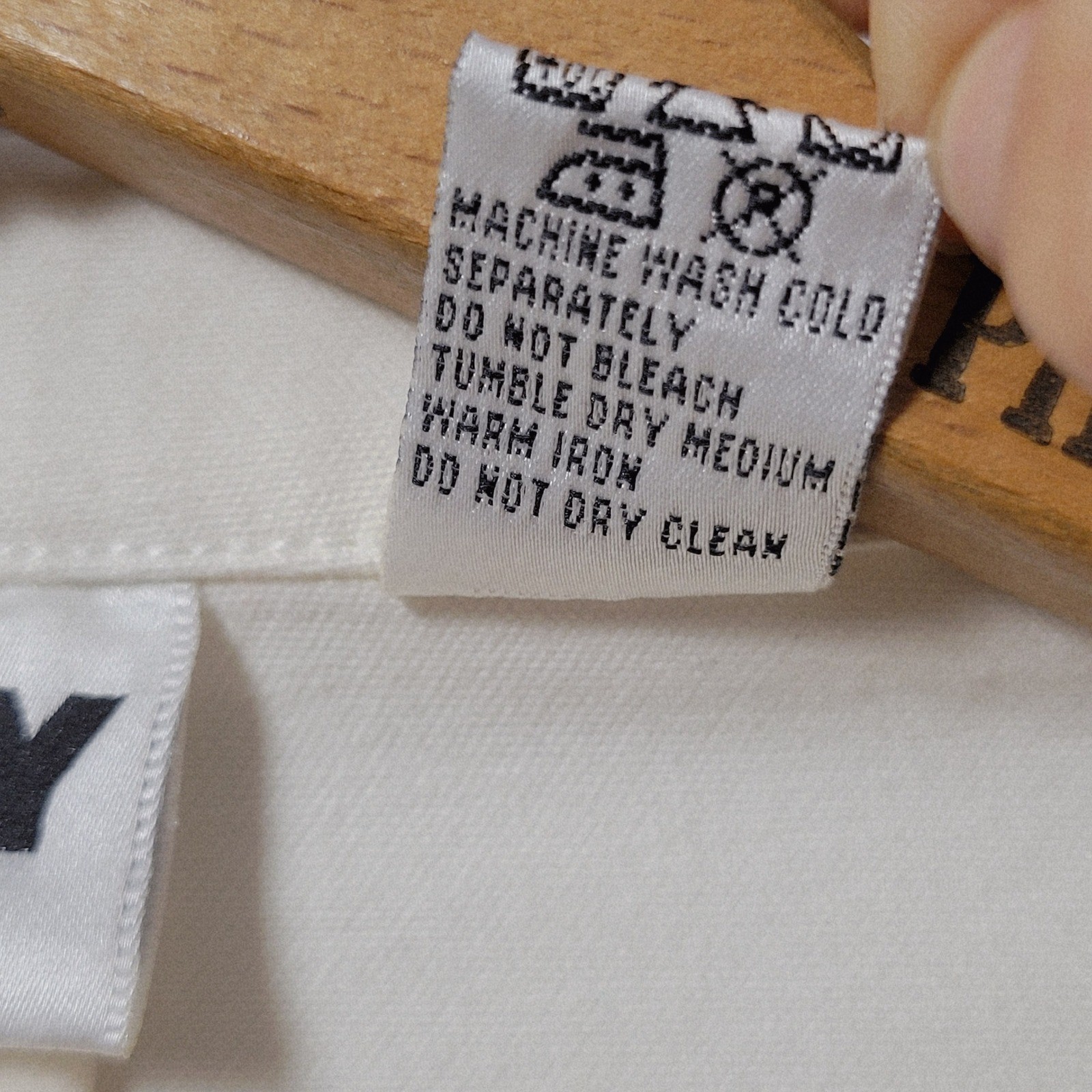 Vtg 90s DKNY Jeans Blazer Small Cream Cotton Longline Sporty Prep Crest