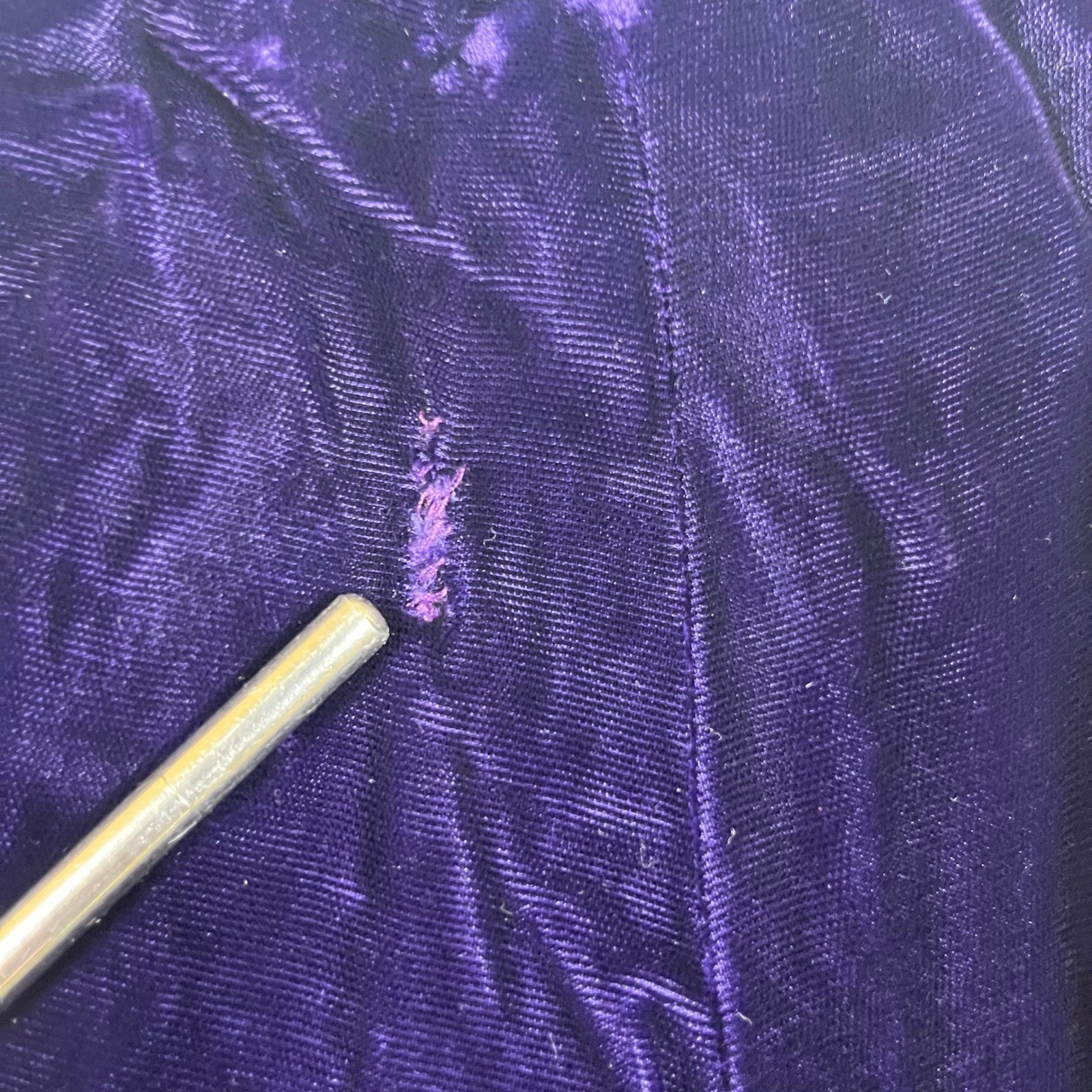 Velvet Maxi Skirt Women Size 25″ Waist Purple Vintage Long Full Goth