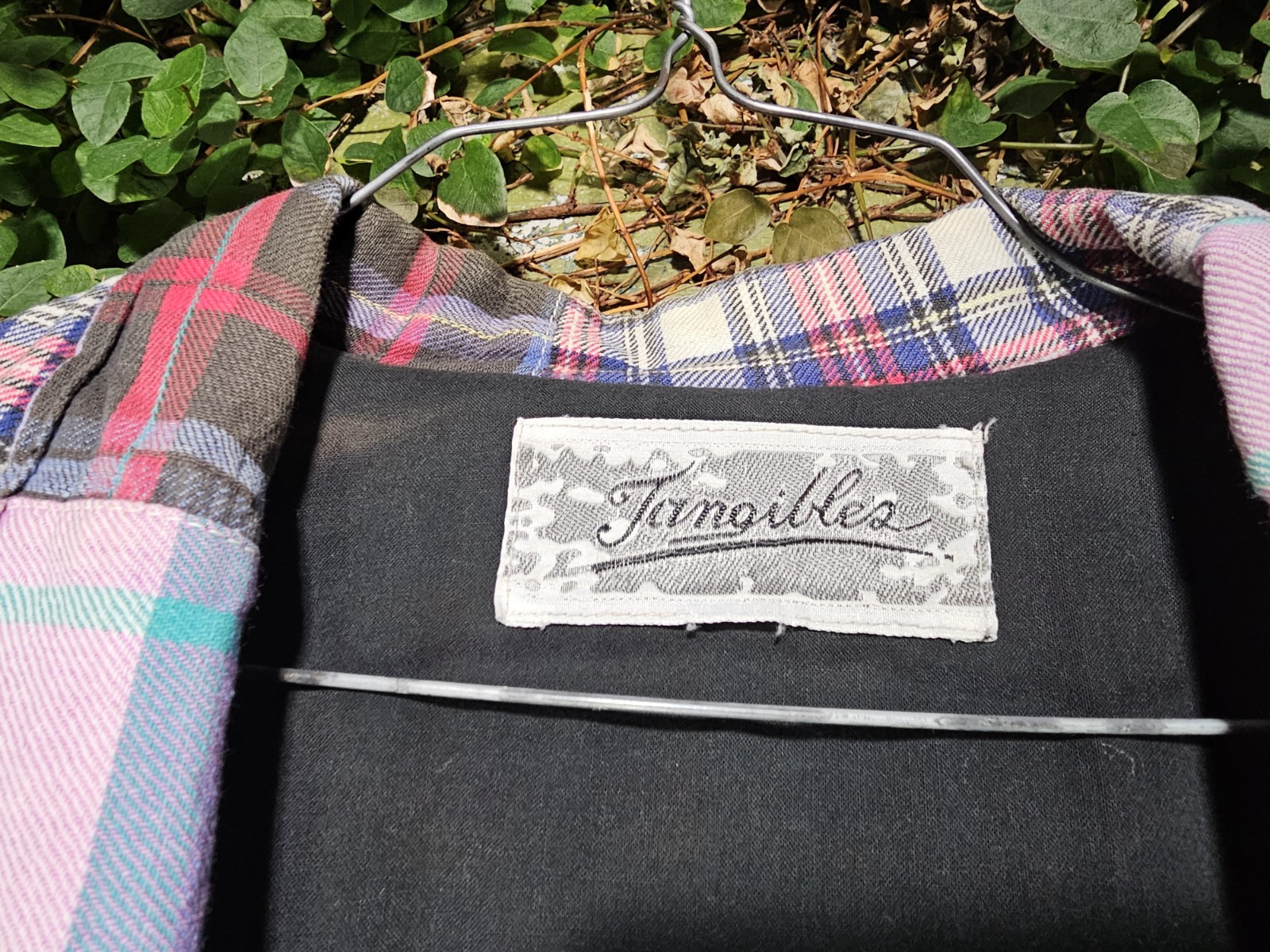 Vintage 80s Tangibles Patchwork Plaid Blazer Boho Preppy Sz M Jacket