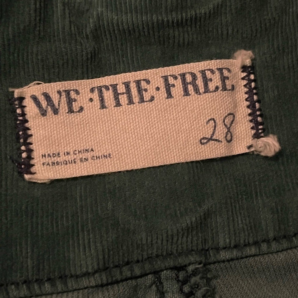 Free people- We The Free Green Flare Jeans NWOT- Size 28