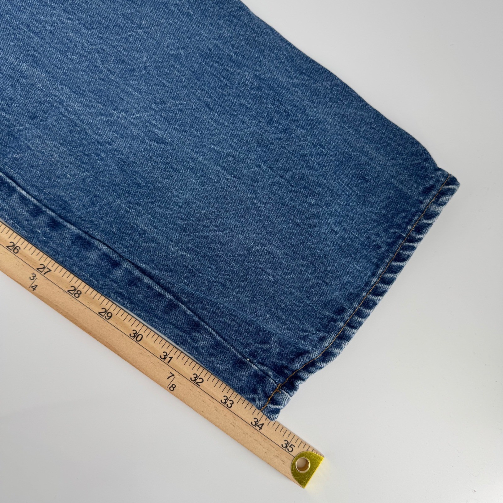 Vintage Levis Orange Tab High Waisted Straight Leg Jeans Medium Wash Blue 28×34