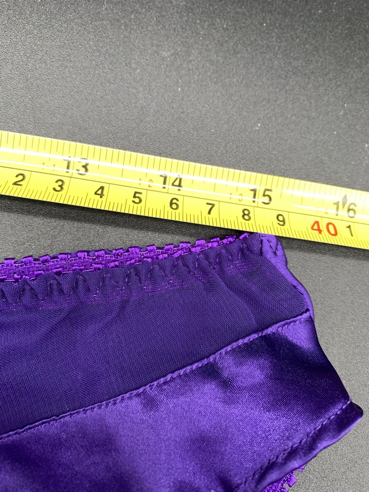 Vintage Delicates Gold Label SILKY Satiny Mesh Hi Cut Hi-Leg Purple Panties