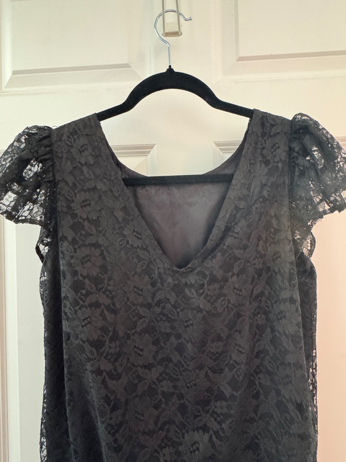 VTG Black Lace Dress 80’s Diamonds Run Designed by Wayne Diamond