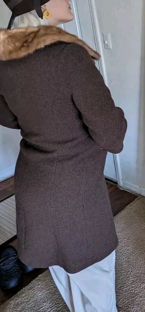 Joseph Horne Vintage Wool And Fur Collar Coat