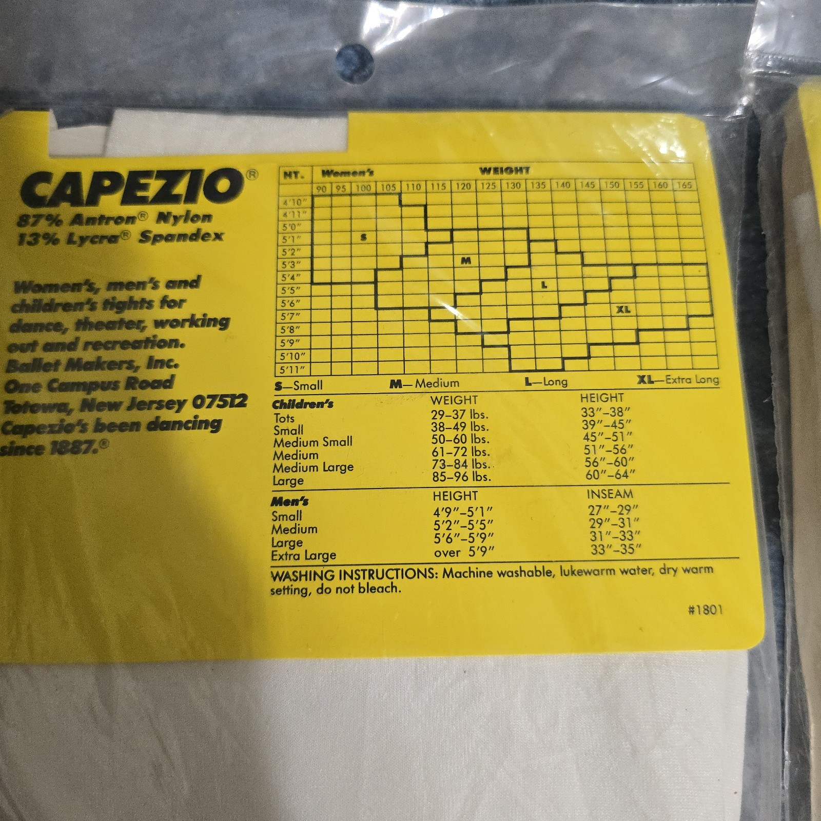 Vintage 1990 Ballet Makers CAPEZIO Super Shimmery TIGHTS 4 Pairs Lot Adult L, XL