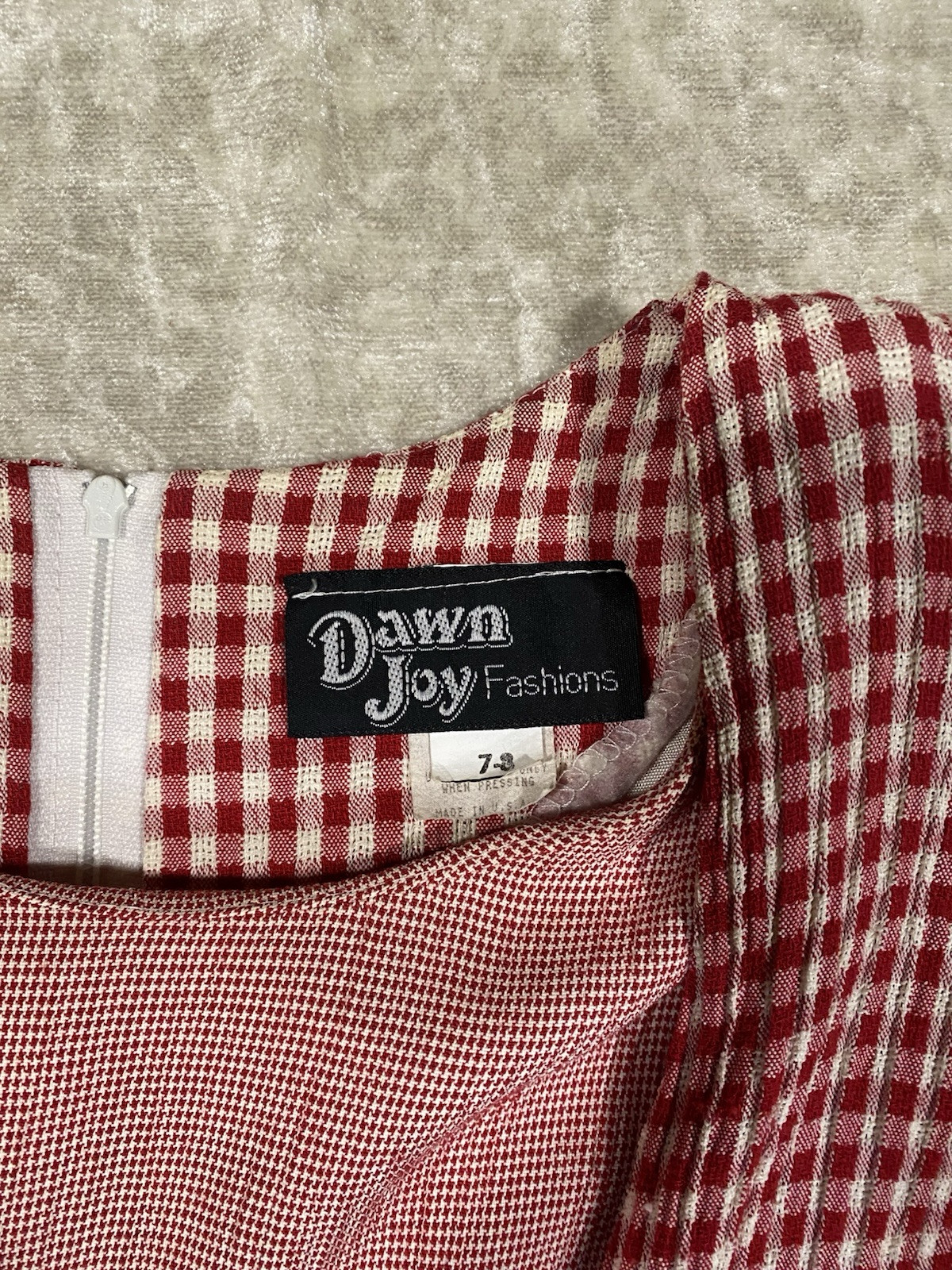 Vintage 90s Red Checkered Gingham Sundress Grunge
