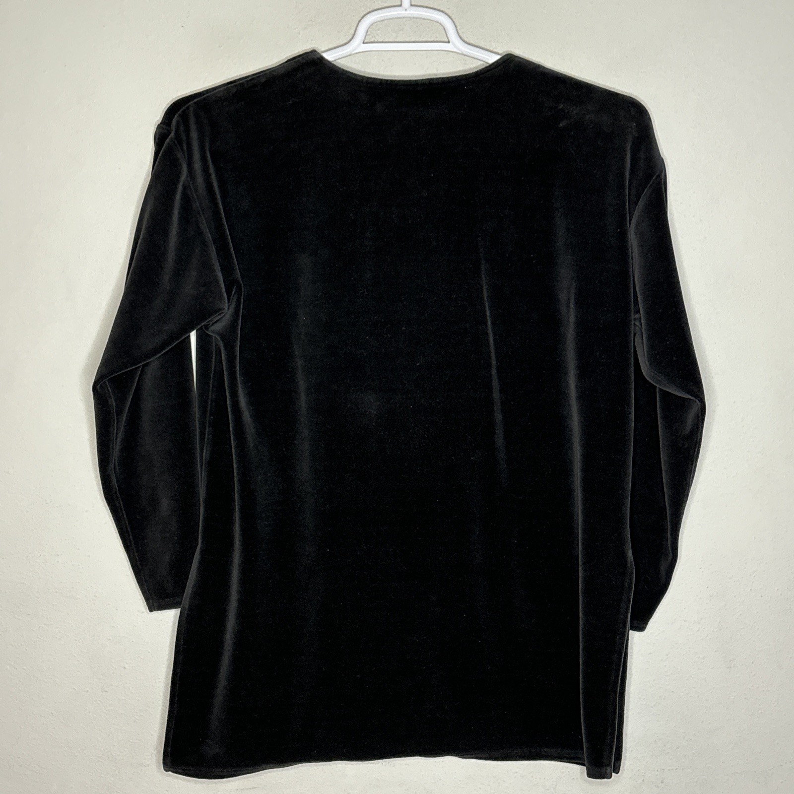 VTG 80s Richard Sport Women’s Small Christmas Sweater Velvet Feel Black