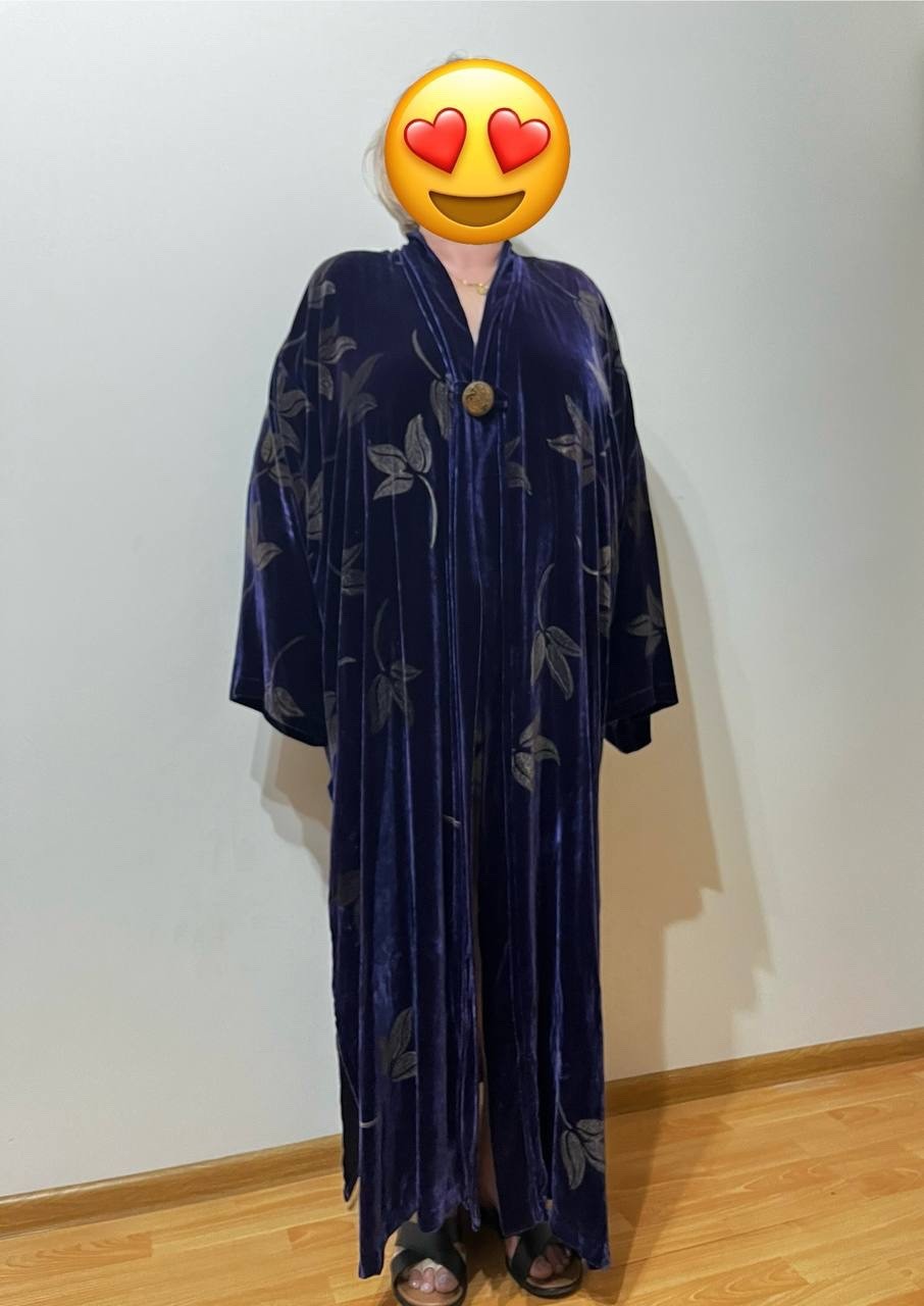 Unique Velvet Burnout Kimono Robe – Catherine Bacon Style Wearable Art