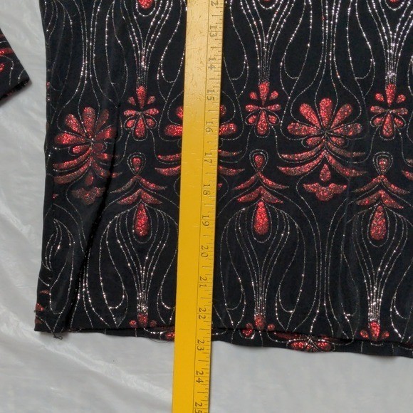 1849 Authentic Ranchwear Vtg Glitter Floral Whimsygoth Long Sleeve Western Shirt