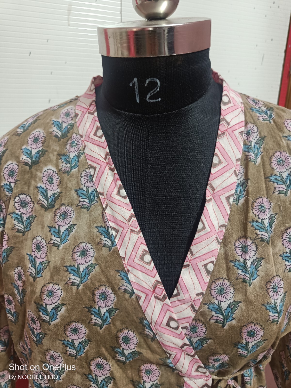 New woman Block Print Kimono Dress, AAA Quality Fabric woman New Pertain Dress,