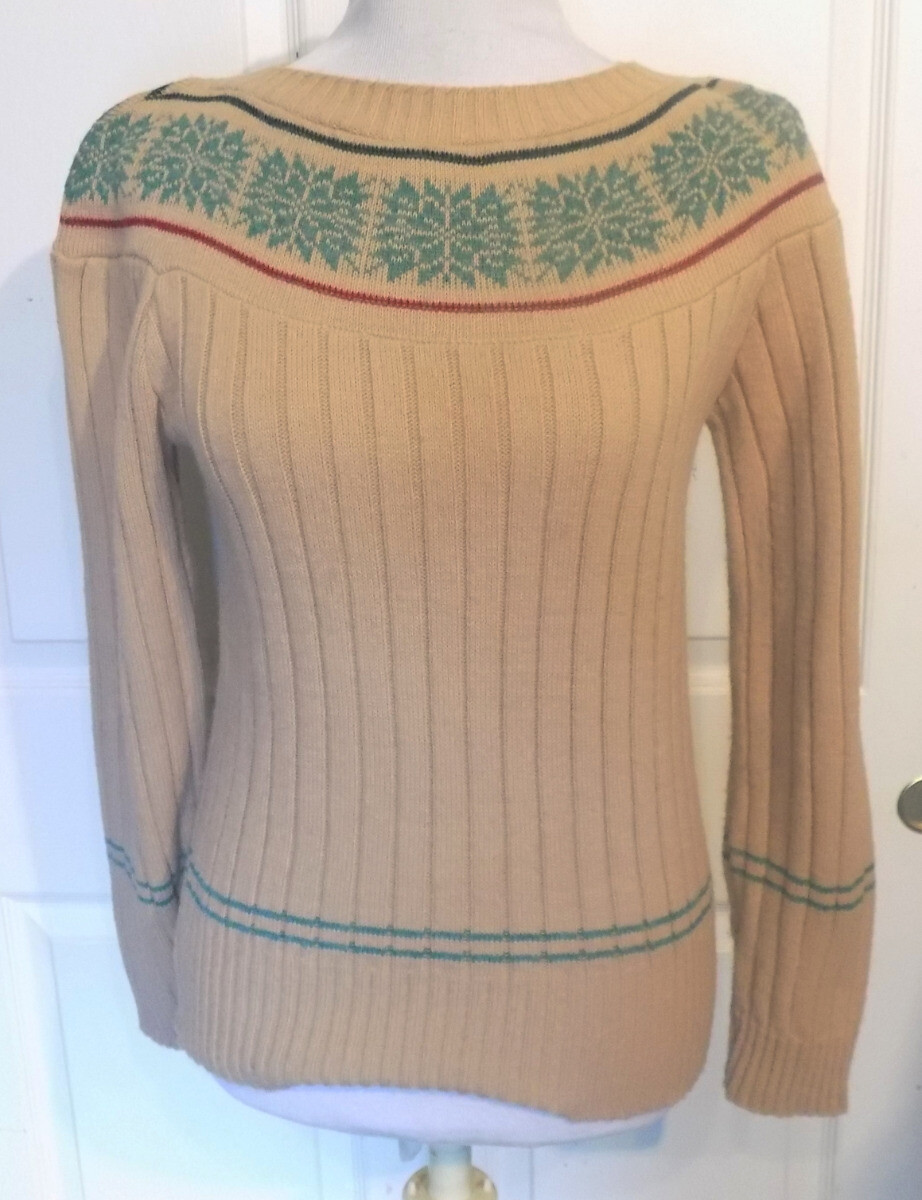Vintage Camel Acrylic Pullover Sweater Marianne Jessin for Key of Gee B34