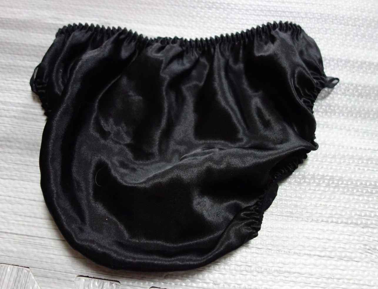 Vtg Gold Label Victoria’s Secret Panties Satin Lace S Wet Look Chiffon Panel