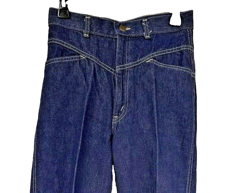Chic Blue Denim Jeans Waist Size 28″ Inseam 32″ for Women over 5’7″