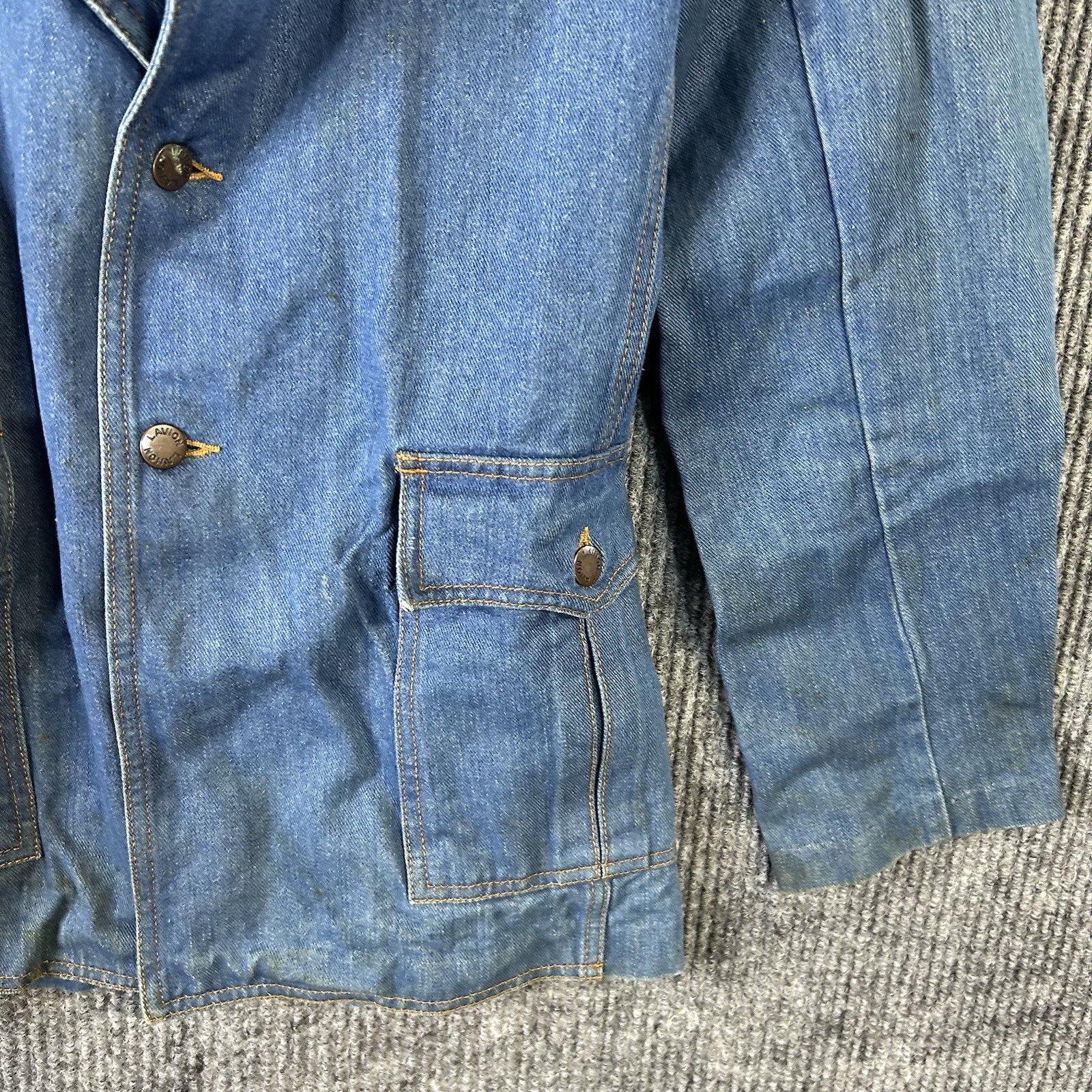 Vintage Denim Blazer Jean Jacket Women’s Medium Button Front Western Classic
