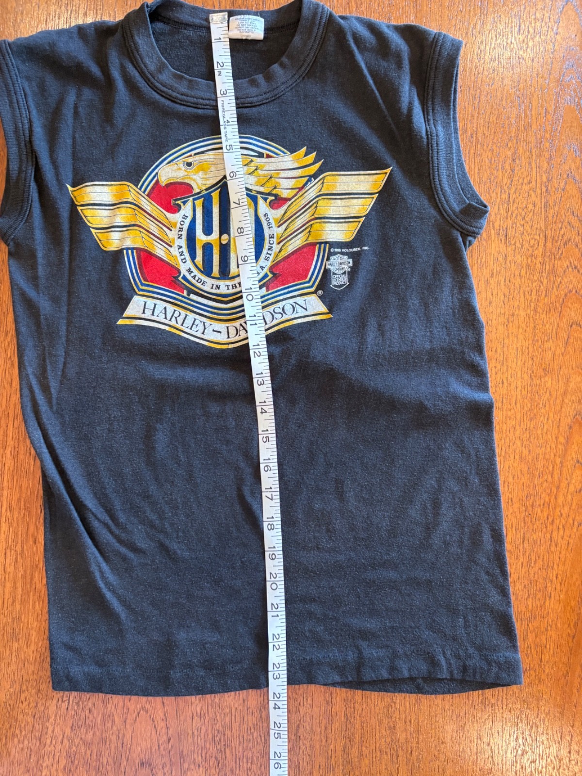 Vintage 80s 1988 Harley Davidson Muscle Tee S soft „Born & Made USA”