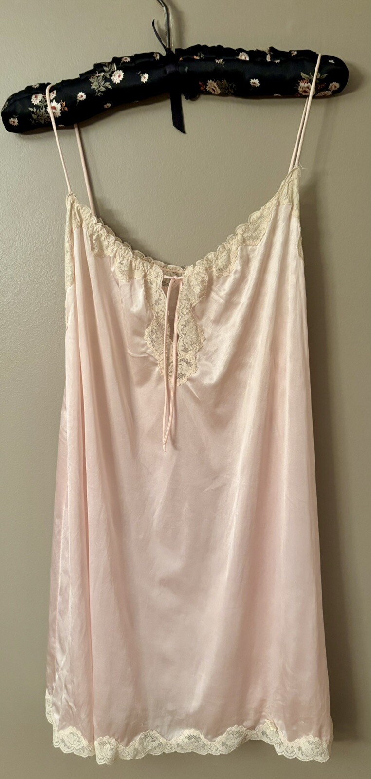 VTG Papillon Paula Carbone Slip Dress Nightgown Petal Pink Lace Chemise Bridal