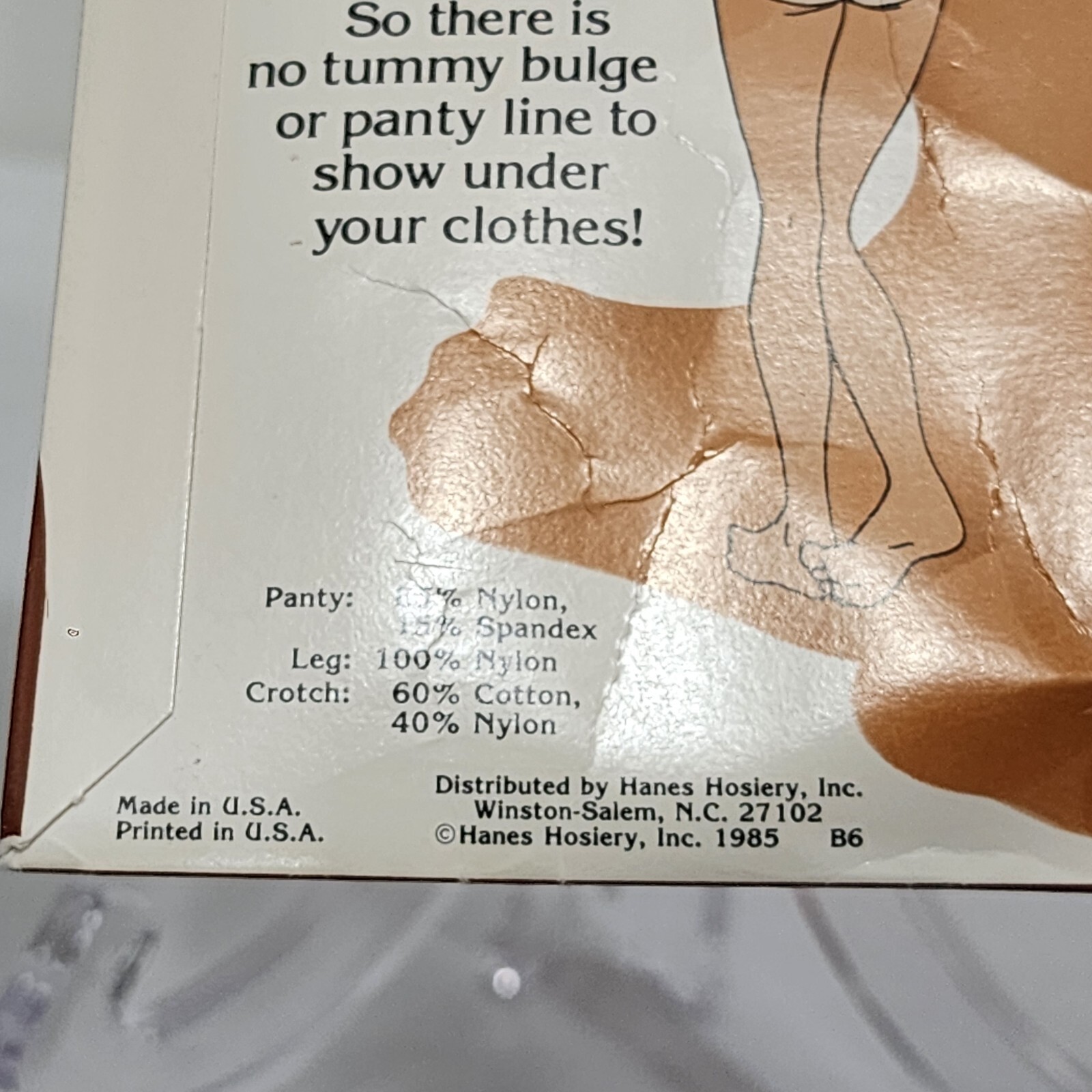 NOS Vintage 1985 Slenderalls by Underalls Pantyhose #330 Queen Nude legs & brief