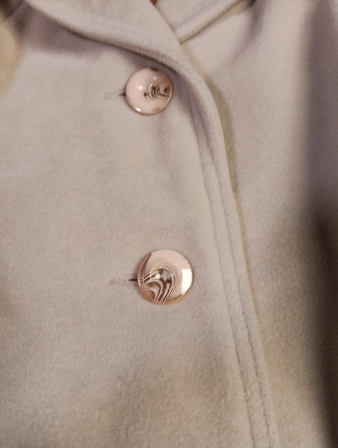 Vintage Juli De Roma Coat Size 14 Beige Cashmere
