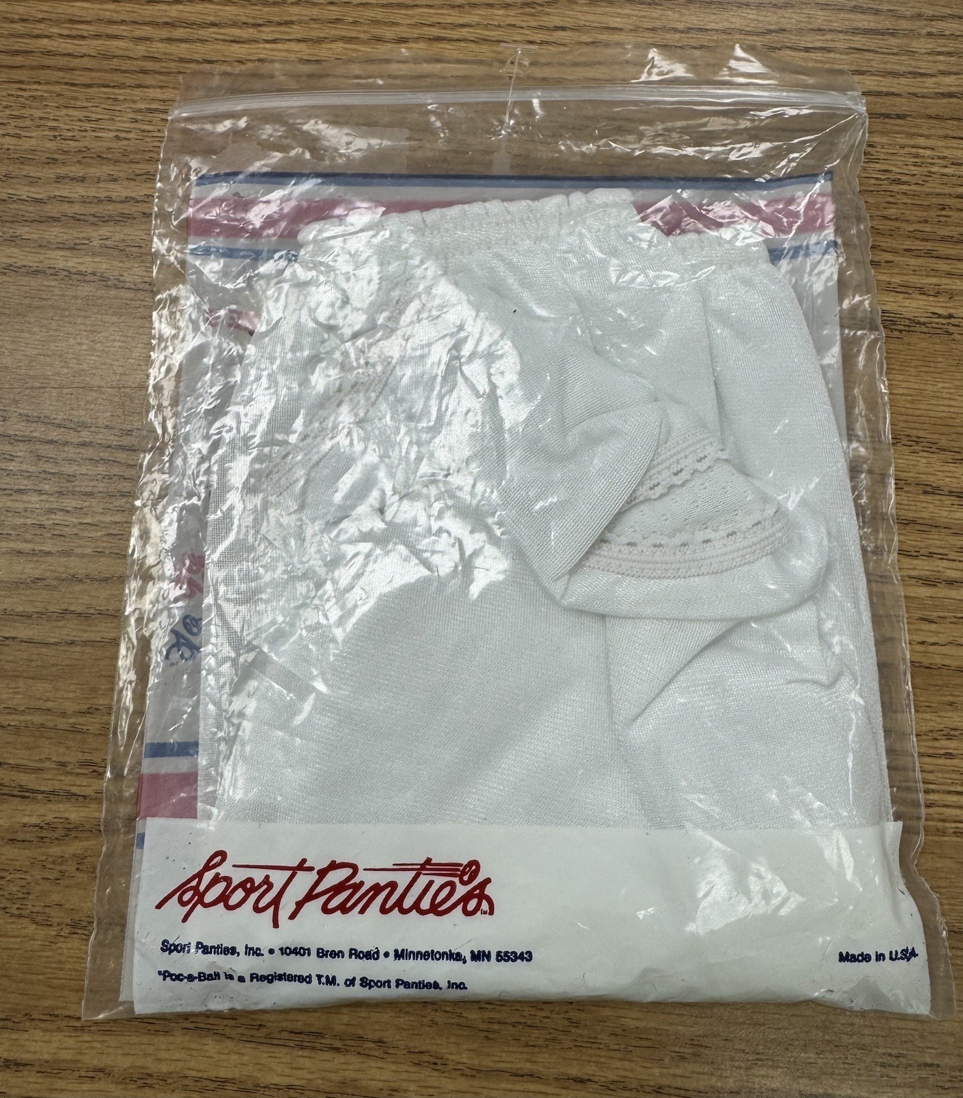 Vintage Sport Panties POC-A-BALL Size 5 White Nylon Pockets Tennis Panty NEW 🔥