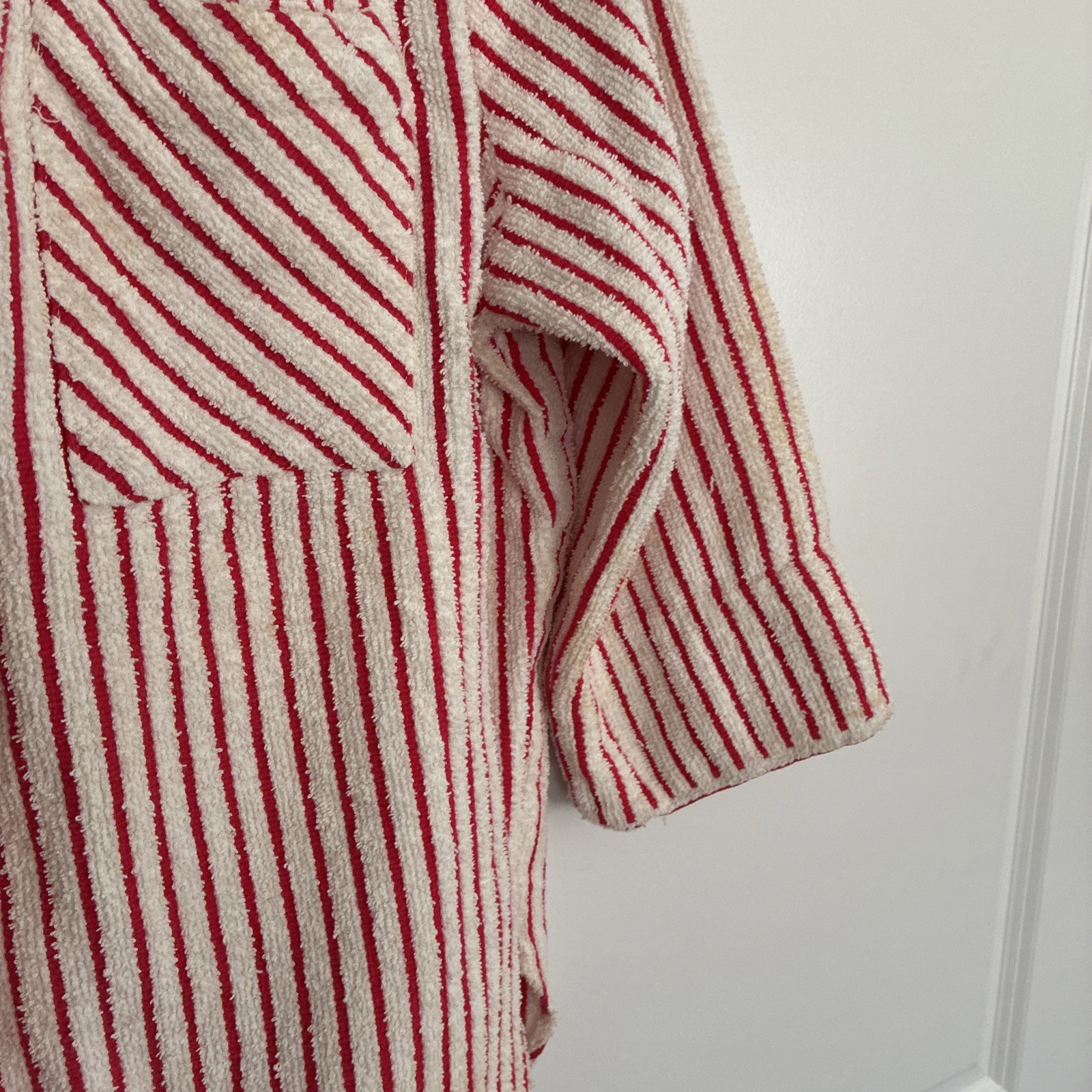 Vintage 70s Terry Cloth Women Top M Retro Beach Pool Coverup California USA