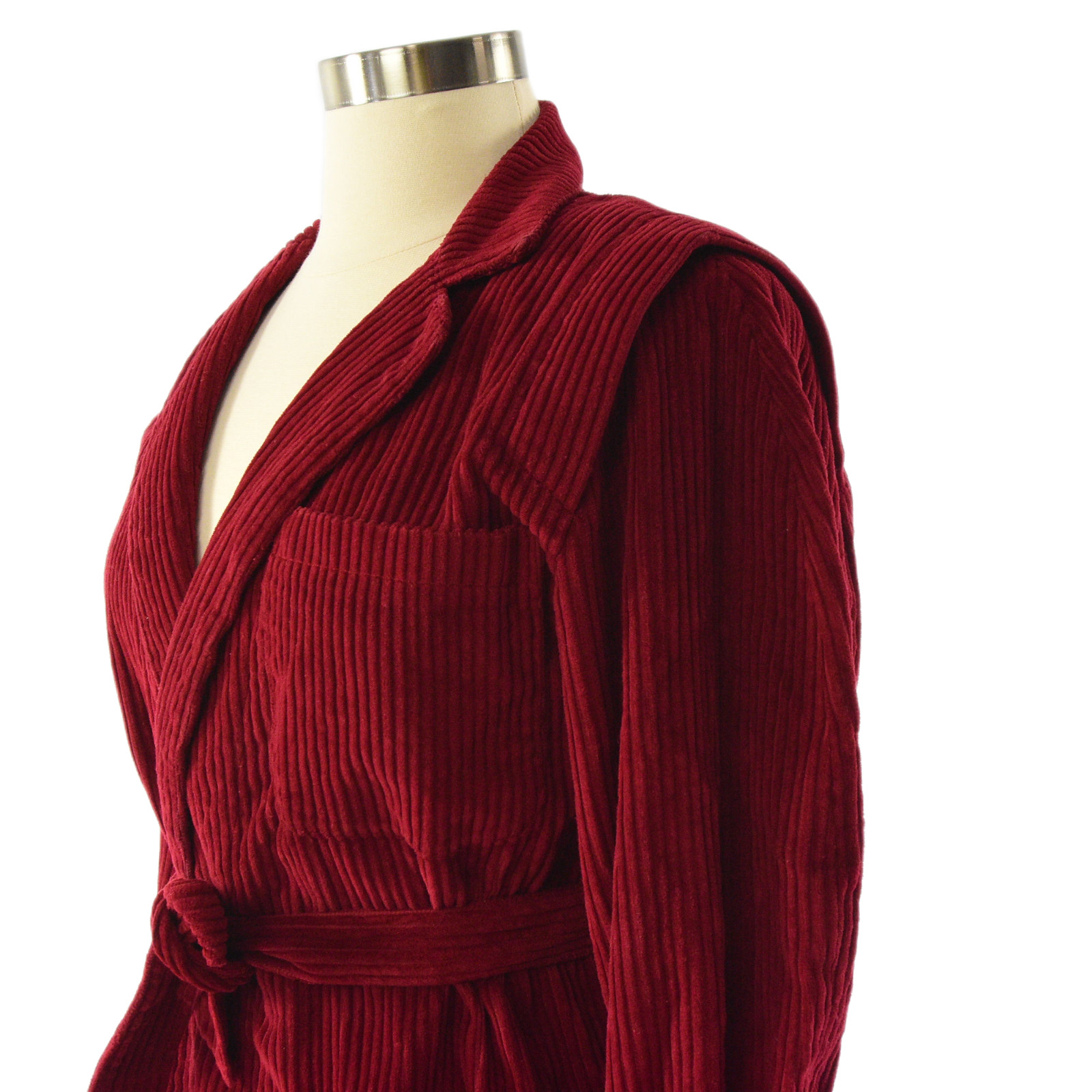Claude Montana Pour Ferrer Ysentis Womens M Red Corduroy Wrap Front Jacket