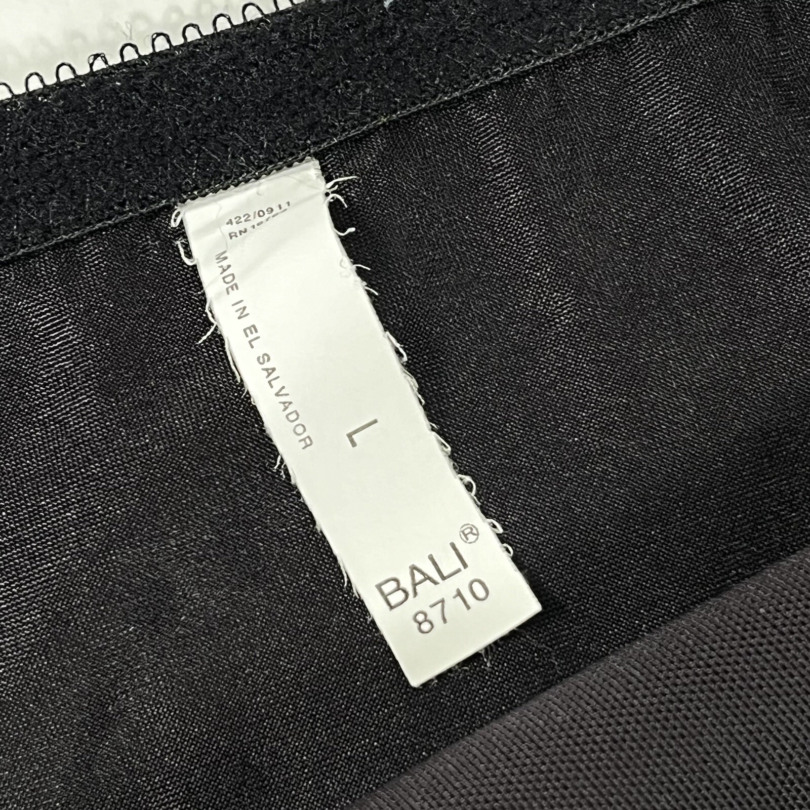 Bali Black Nylon Spandex Control Panties Size 7