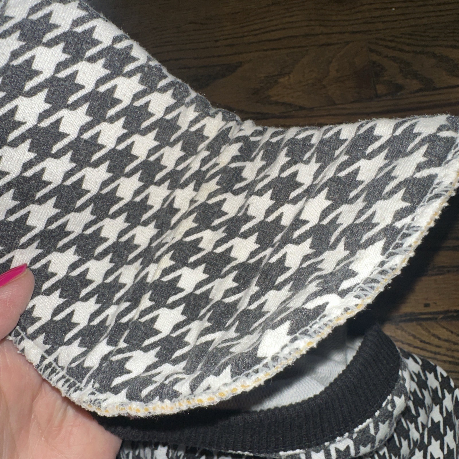Vtg Marcy ‘N Me II~By Patrick Lee Scotty Dog~Houndstooth Top~large