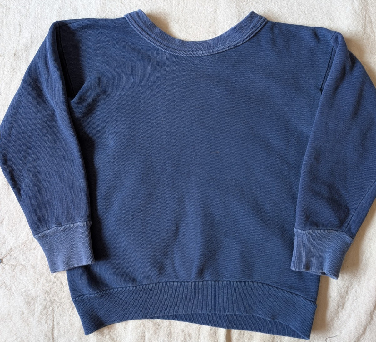Norwich Vintage 60s Navy Blue All Cotton Classic Sweat Shirt Youth LG Women XXS