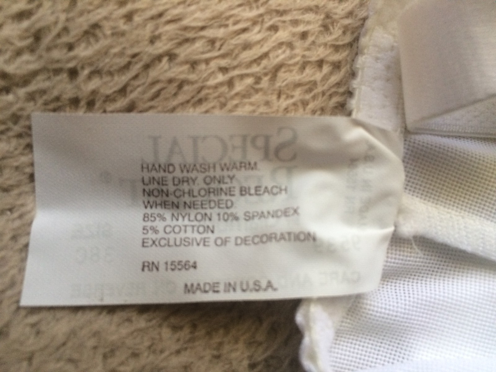 Vintage 38C Cami White Special Request by Glamorise All in 1 Shaper # 9539