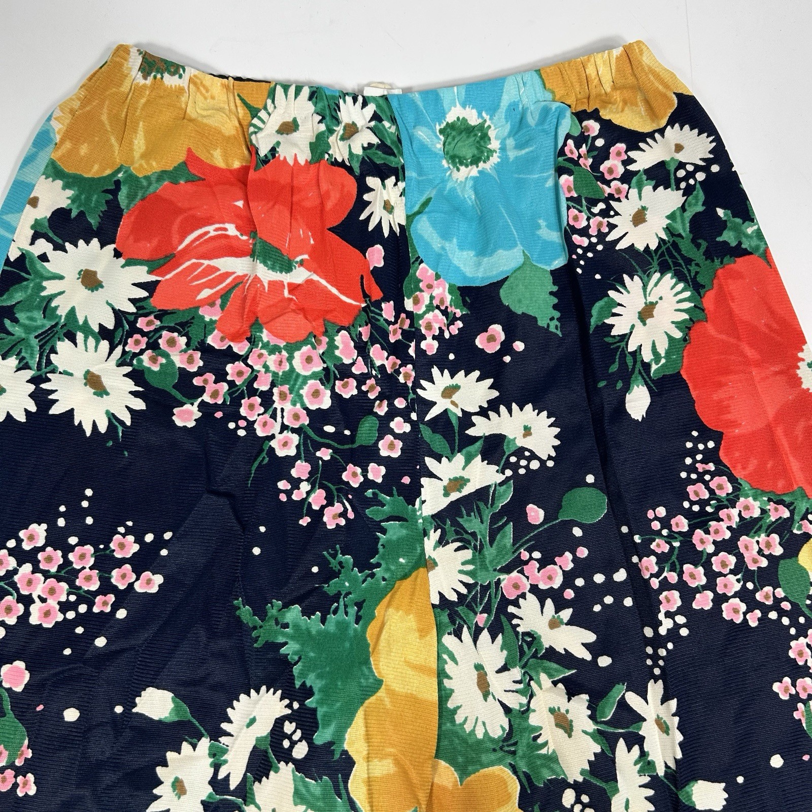 NWT Vtg 60s PARADE NY 2pc Set Multi Floral Button Up Top & Wide Leg Pants Sz 14