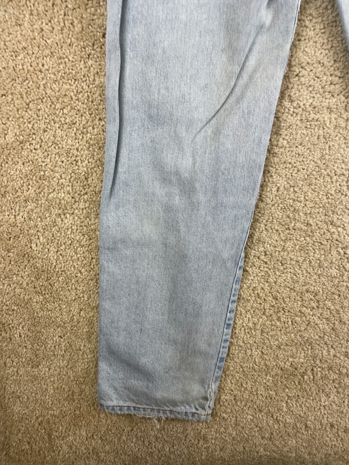 Vintage Relaxed Fit Jeans Womens 25×30 Denim Cotton Distressed High Waisted Blue