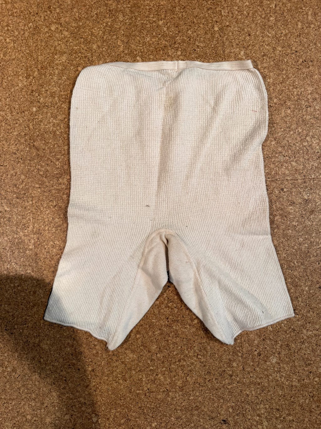 Carol Brent 1940s Vintage Ribbed Cotton Wool Rayon Undergarments XL