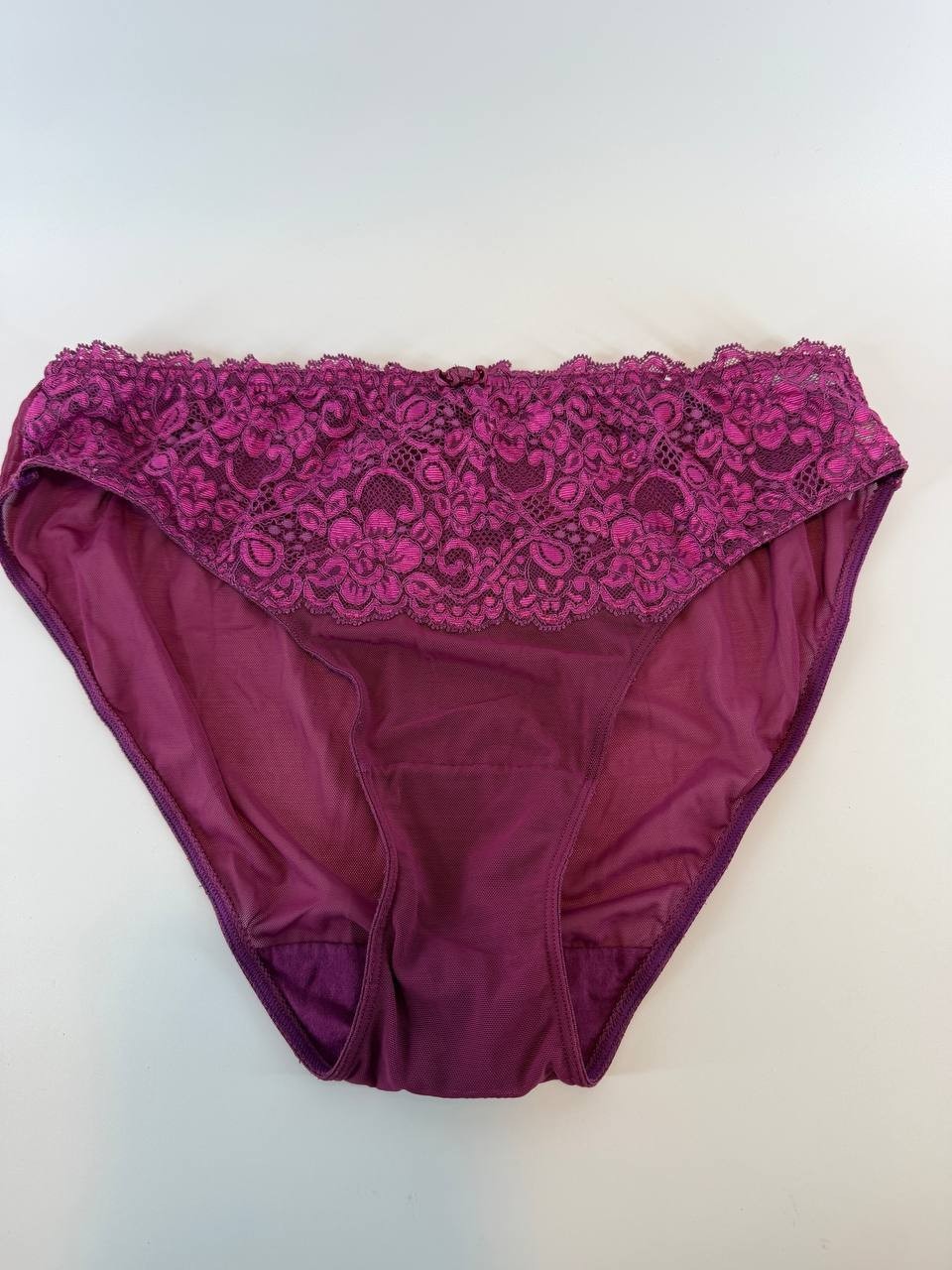 Cacique Sensual Lace Mesh Panties Purple Plus Size 14/16 Women Briefs