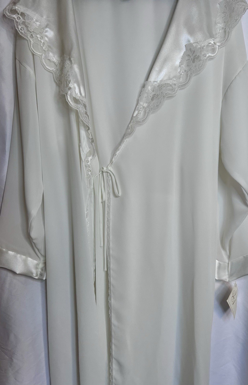 Intimo Amore Collection Vintage Sears Lace Trim Robe Size Large New With Tag
