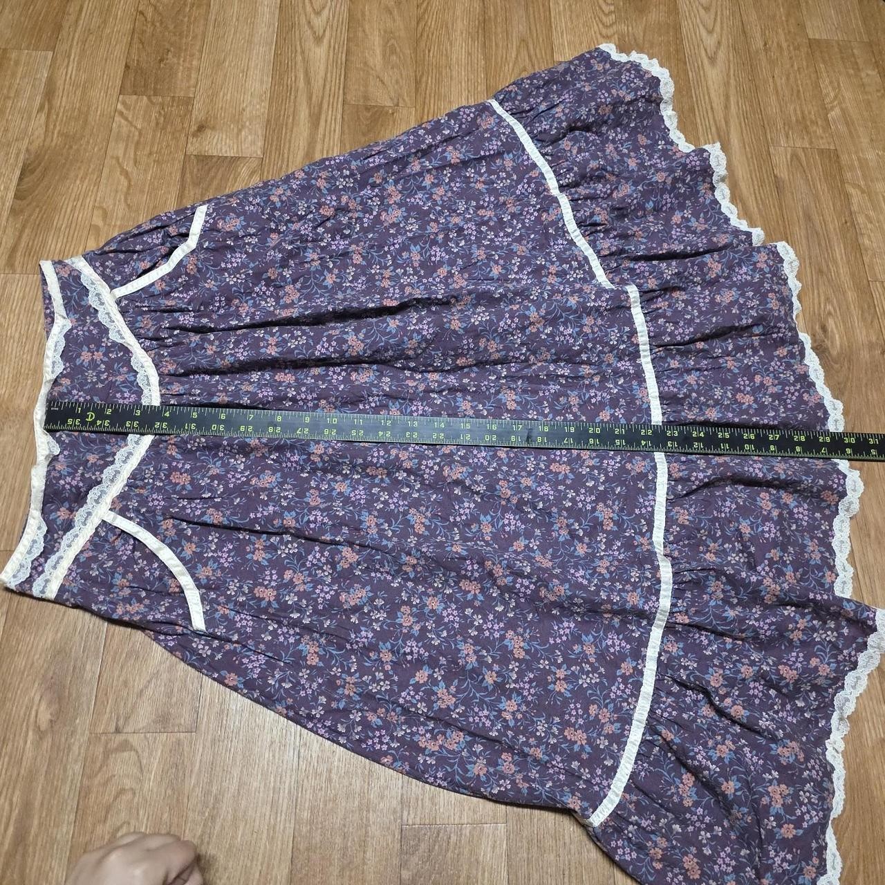 Vintage Gunne Sax Girls Skirt Purple Prairie Jessica Mcclintock