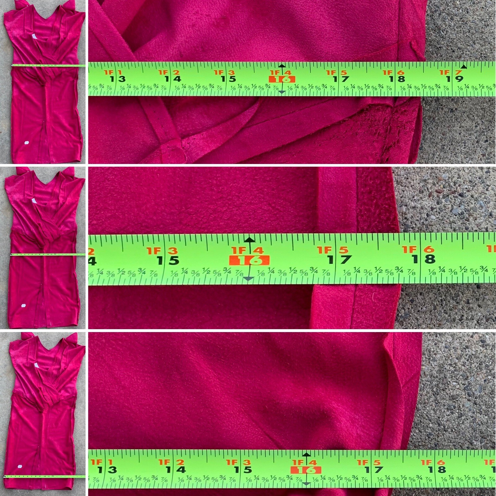 VAKKO Suede Dress Low Back Hot Pink Made In USA 1980s 80s Vintage Size 6