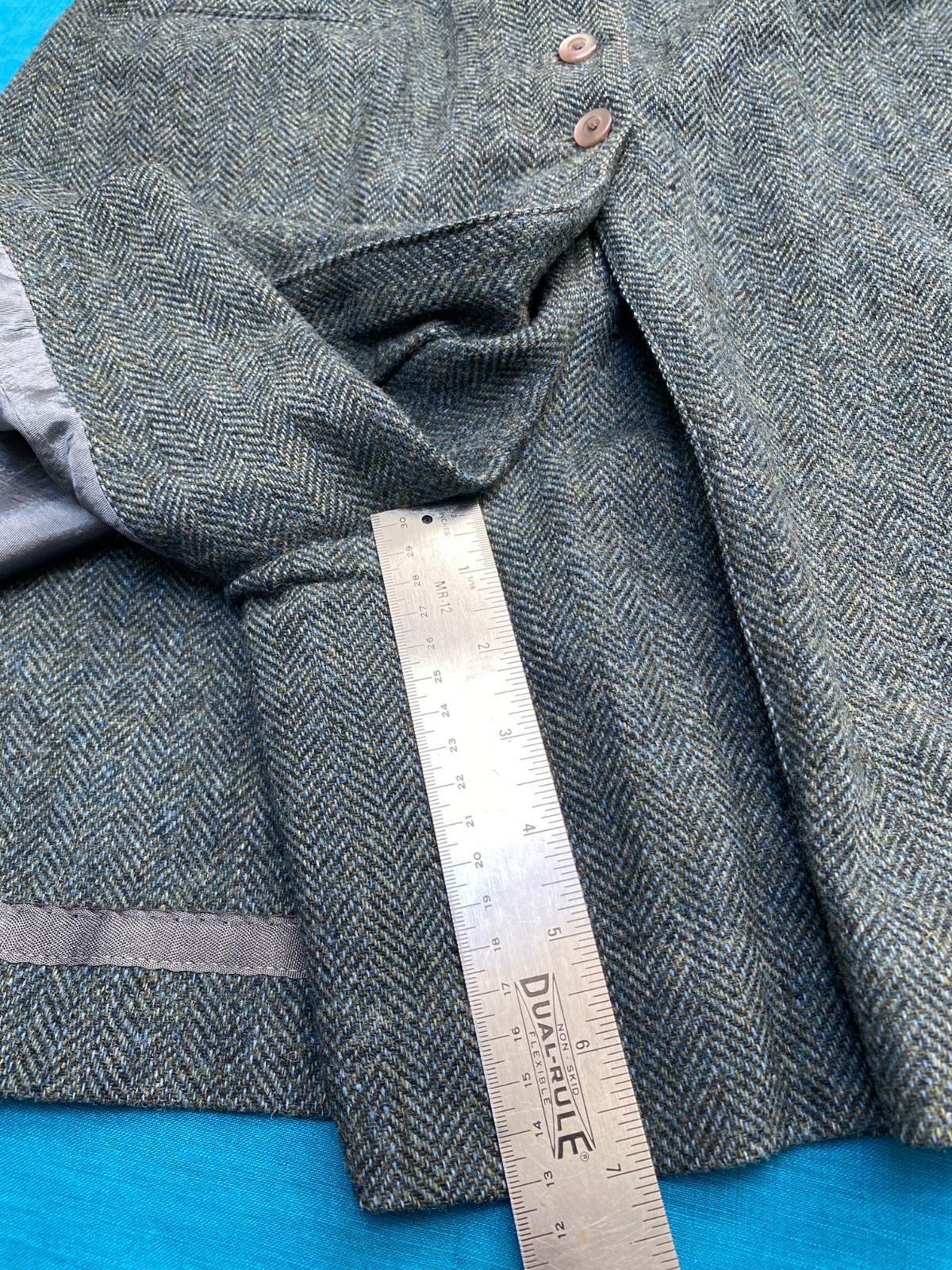 VINTAGE Hunter Split Riding Skirt Skort Equestrian Wool Tweed Culottes S/XS 26W