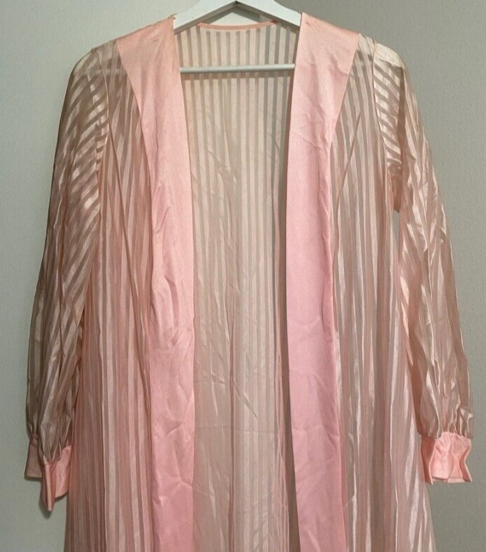 Vintage Frederick’s of Hollywood and Pandora Lingerie Pink Stripe Robe