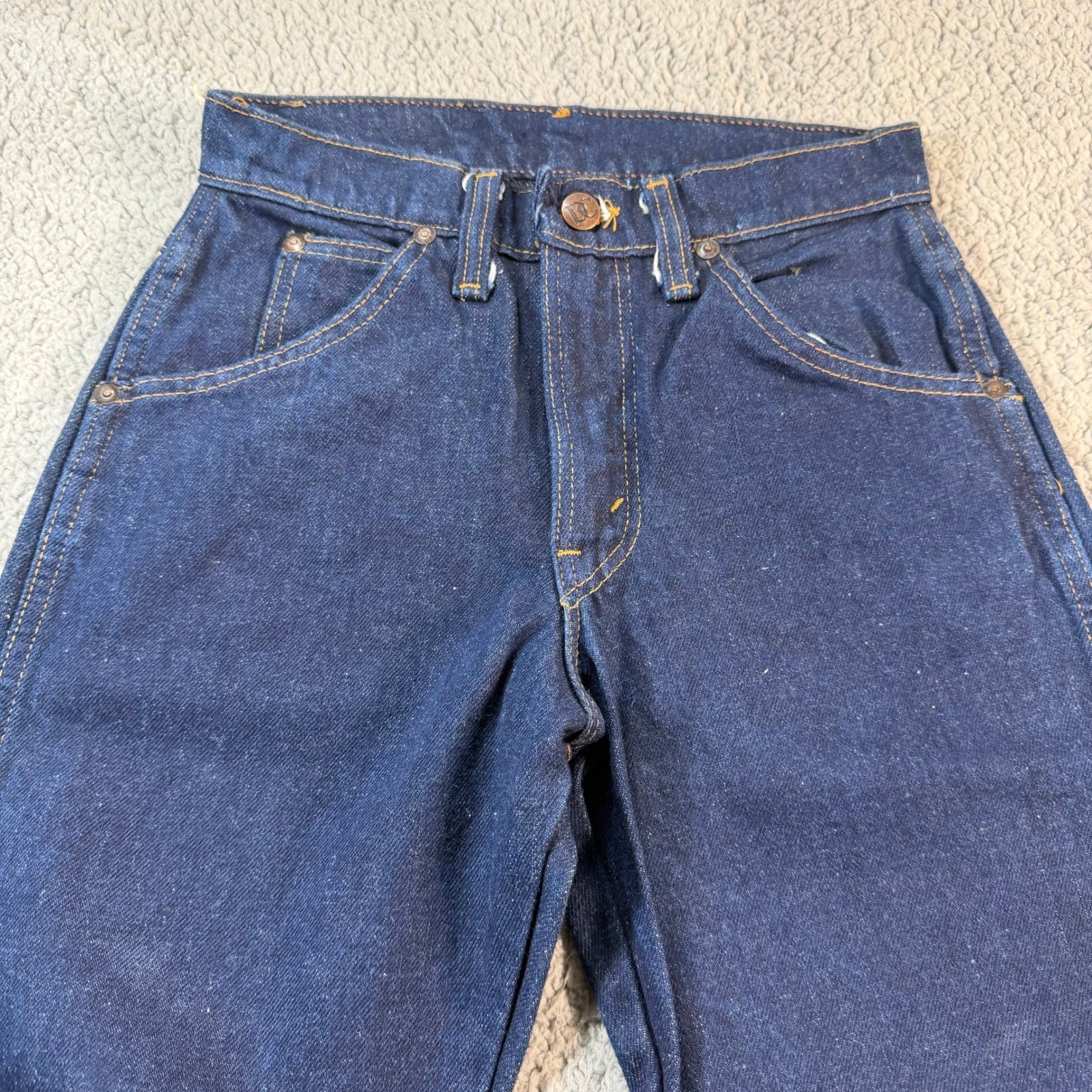 Vintage Dee Cee Brand Western Jeans Womens 24×31 Straight Leg Dark Denim USA