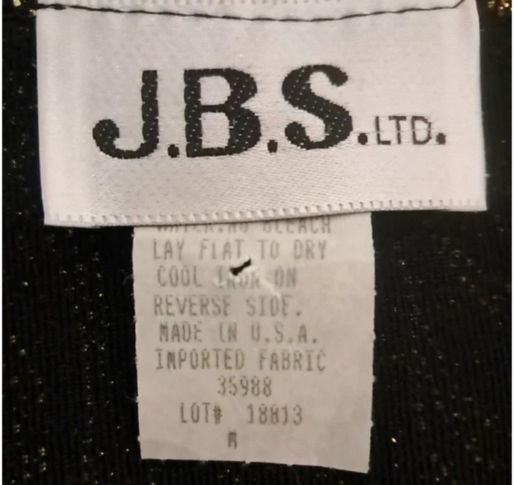 VTG 90s Metallic J.B.S Dressy Long Bell Sleeve Festival Party Glitter Top Size 8